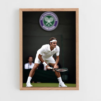 Poster Rodger Federer Weiß