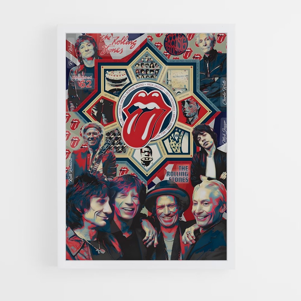 rolling-stones-8 cadre Blanc