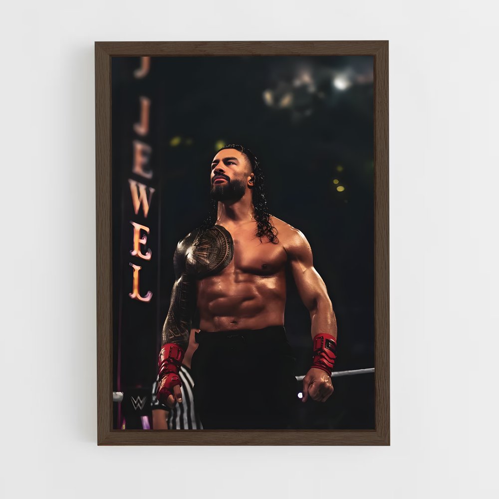 roman-reigns-3 cadre Bois foncé