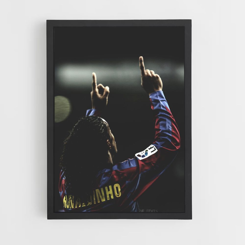 Poster mit den Fingern von Ronaldinho