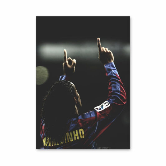 Poster mit den Fingern von Ronaldinho