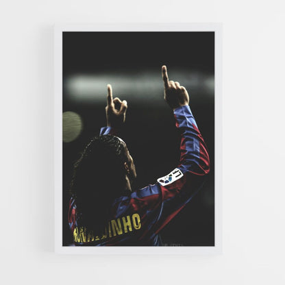 Poster mit den Fingern von Ronaldinho