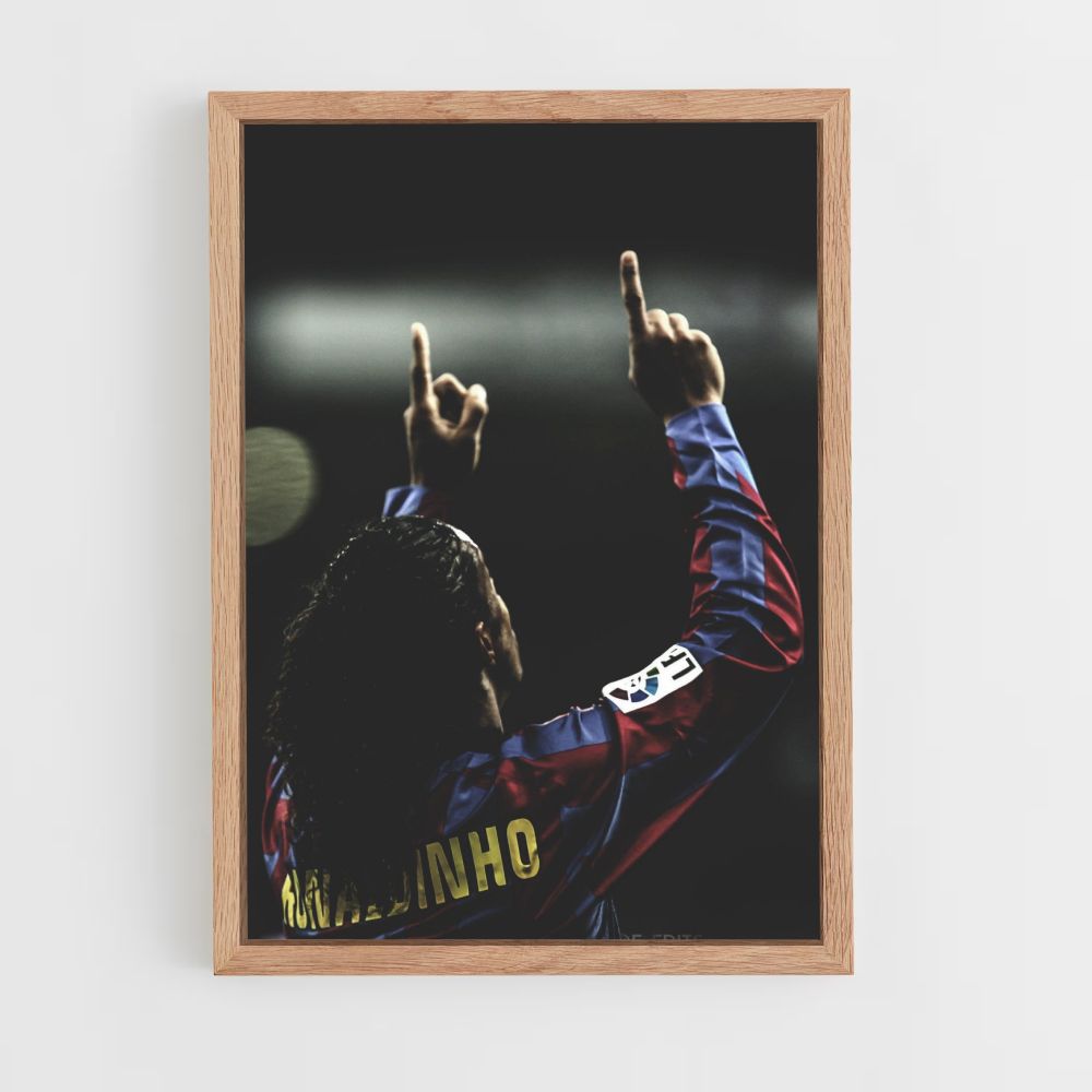 Poster mit den Fingern von Ronaldinho