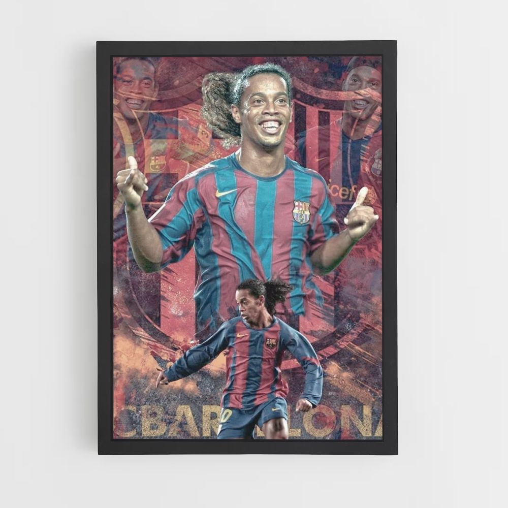 Poster Fußball Ronaldinho