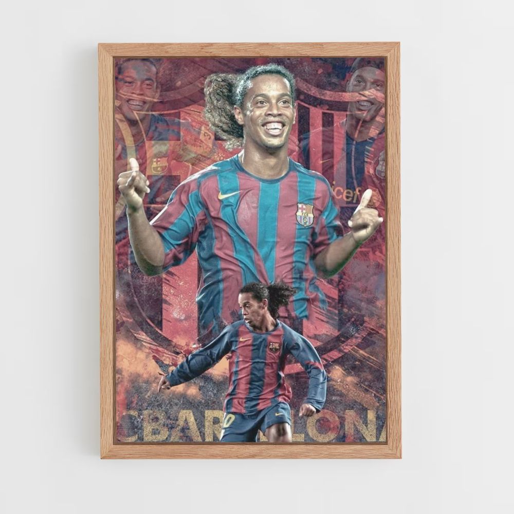 Poster Fußball Ronaldinho