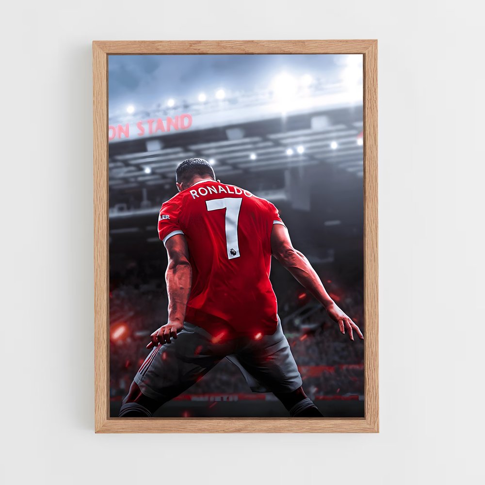 ronaldo-10 cadre Bois clair