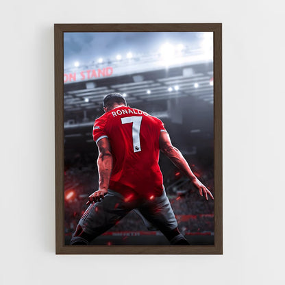 ronaldo-10 cadre Bois foncé