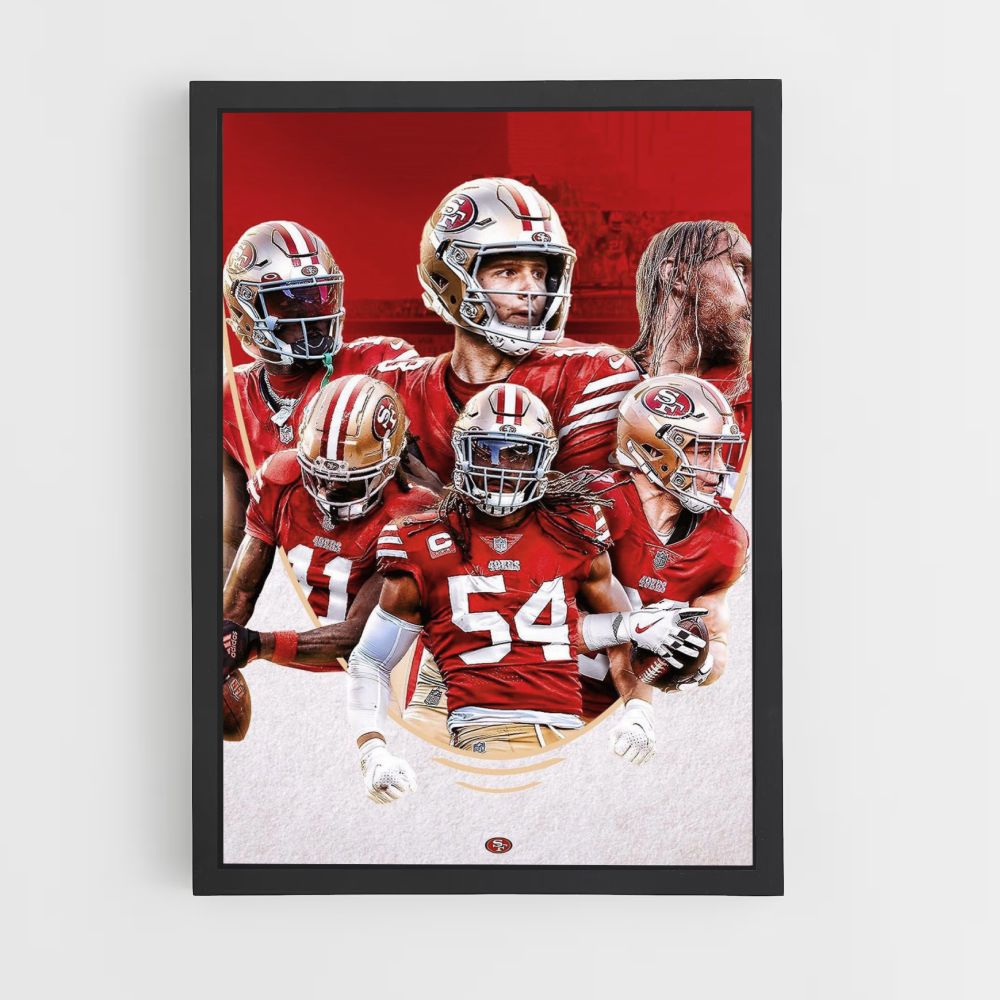 Poster San Francisco 49ers Rot