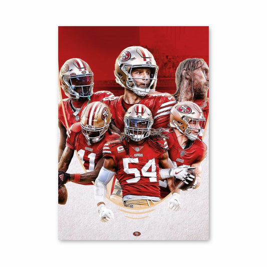 Poster San Francisco 49ers Rot