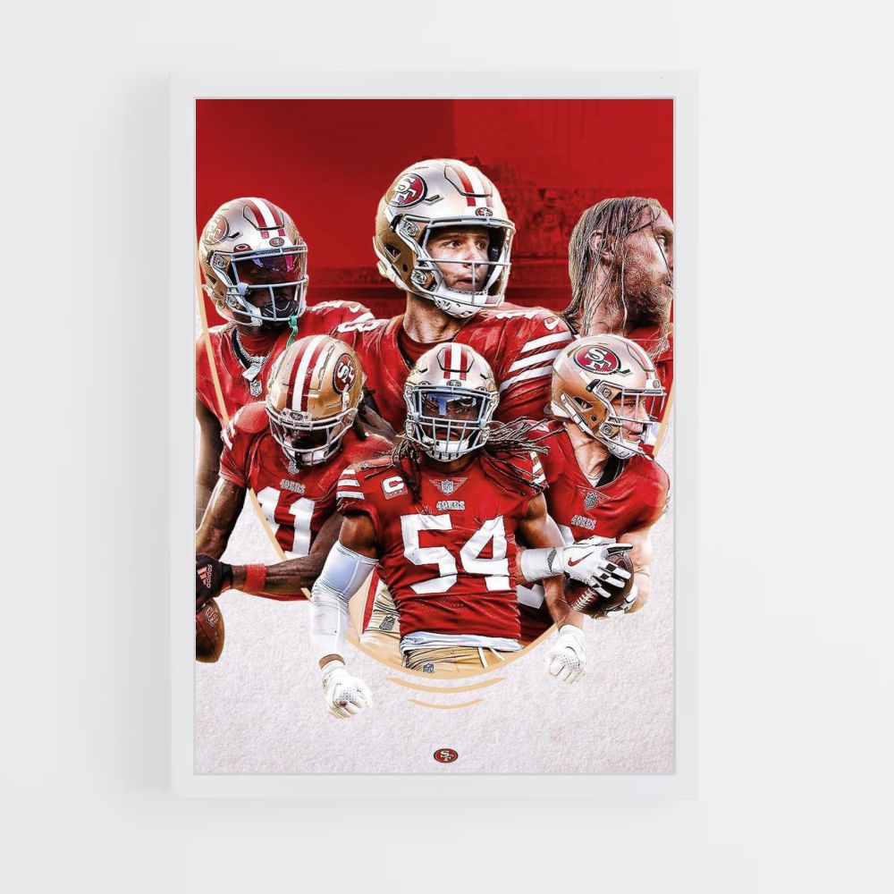 Poster San Francisco 49ers Rot