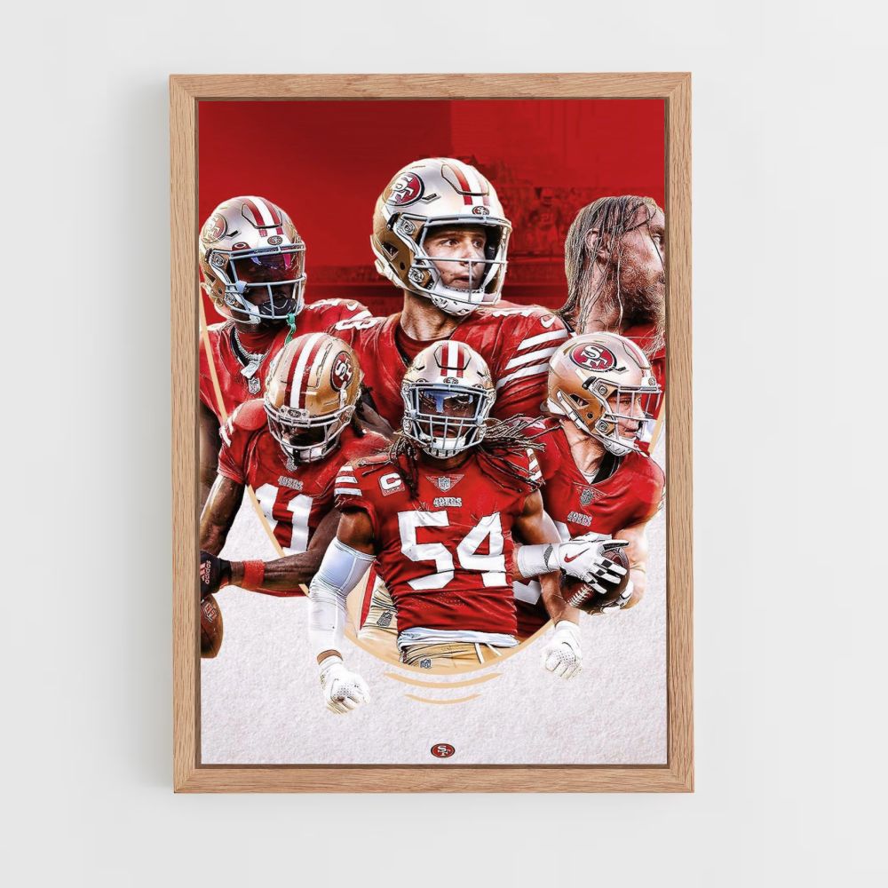 Poster San Francisco 49ers Rot