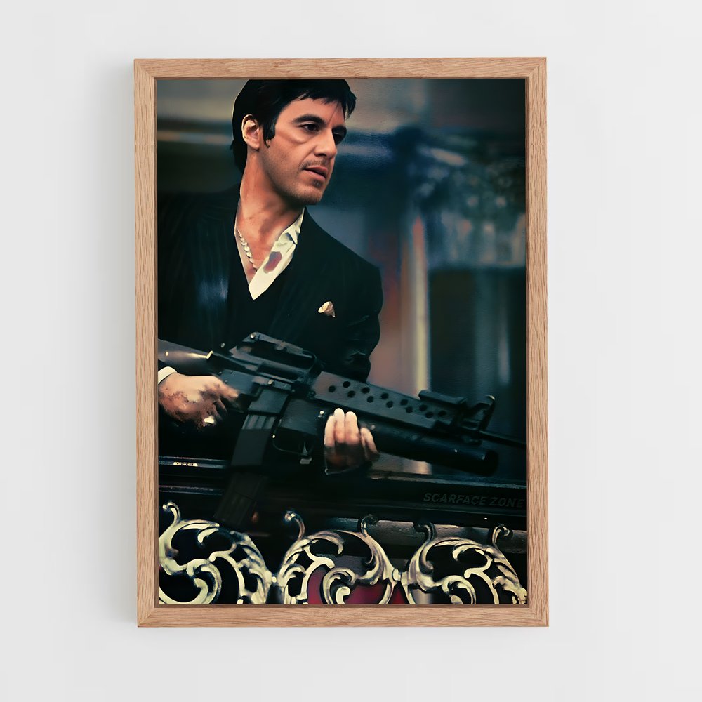 scarface-5 cadre Bois clair
