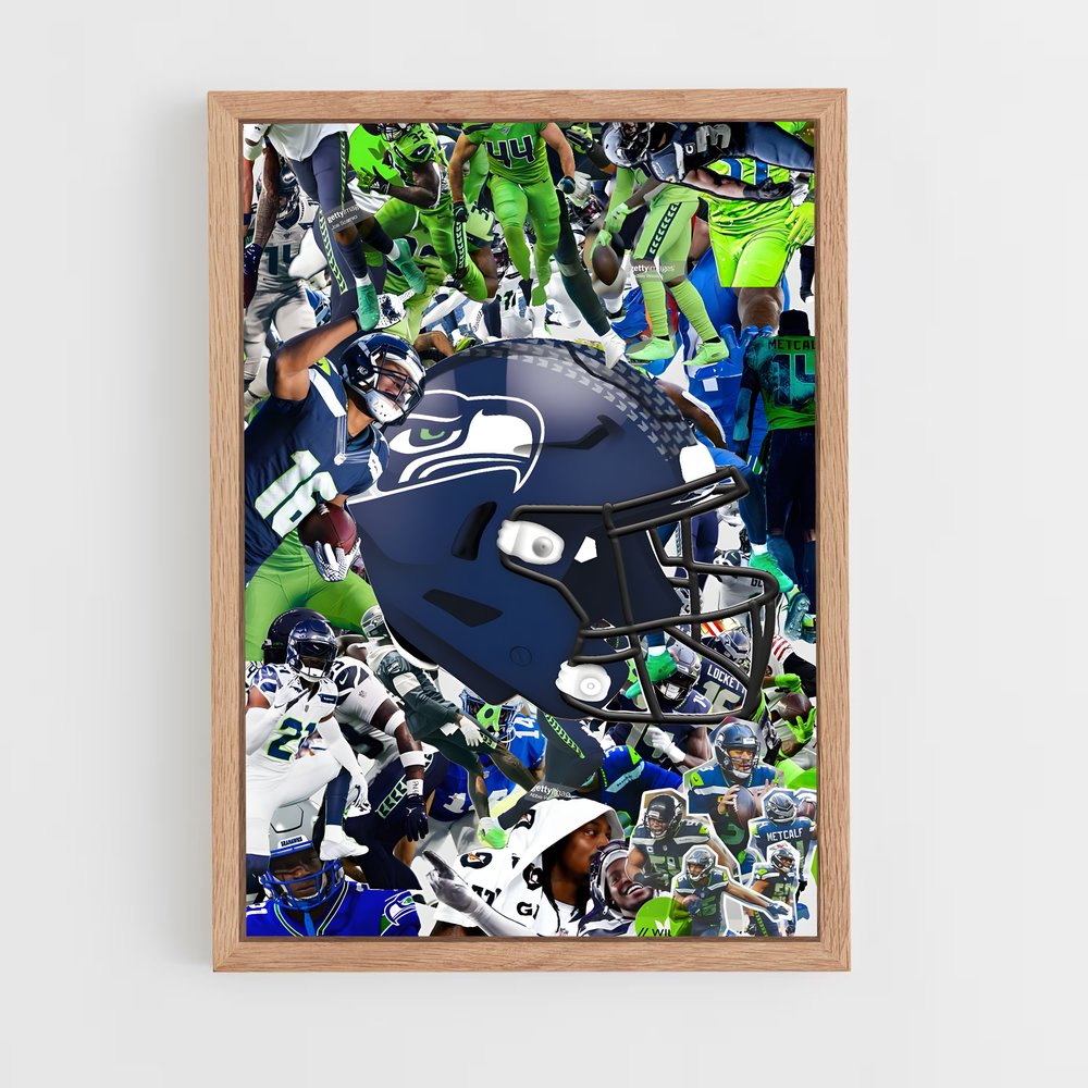 seahawks-12 cadre Bois clair