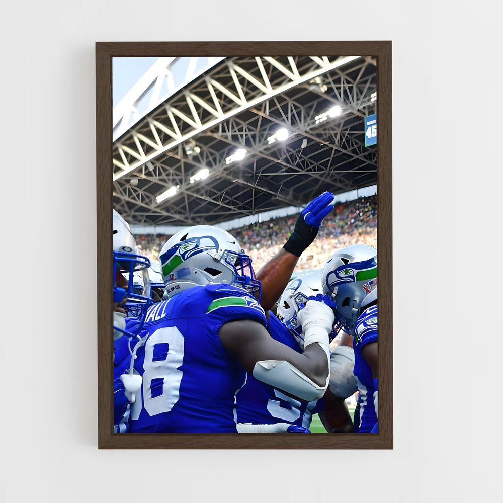 seahawks-16 cadre Bois foncé