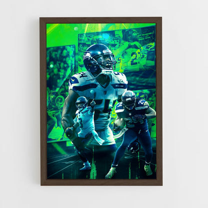 seahawks-22 cadre Bois foncé