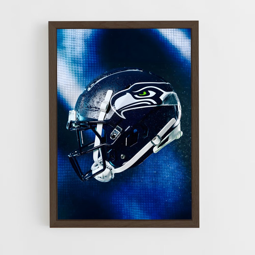 seahawks-8 cadre Bois foncé