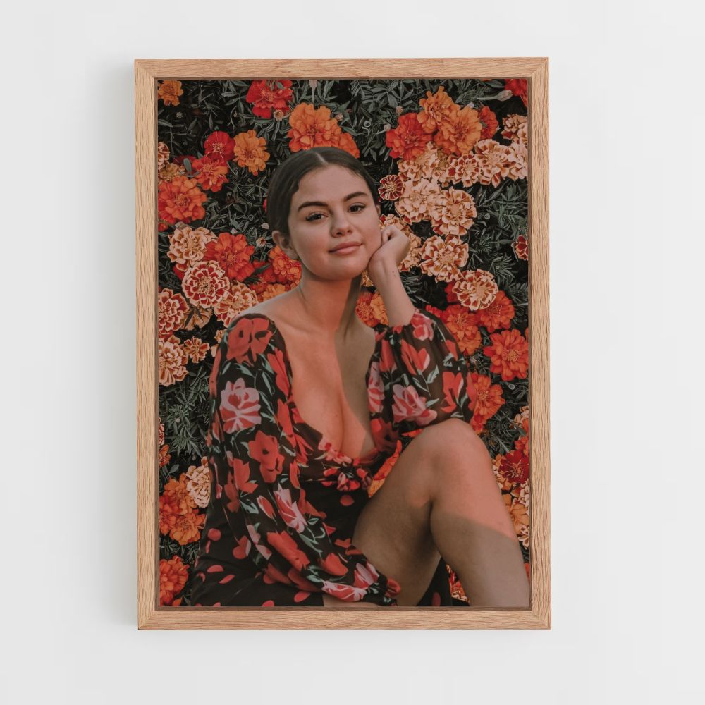 Poster Selena Gomez Blumen