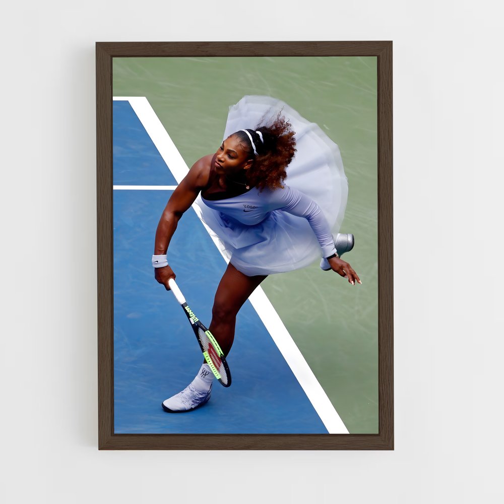 serena-williams-3 cadre Bois foncé