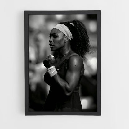 Poster Serena Williams Schwarz und Weiß