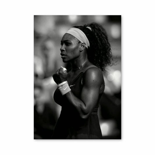 Poster Serena Williams Schwarz und Weiß