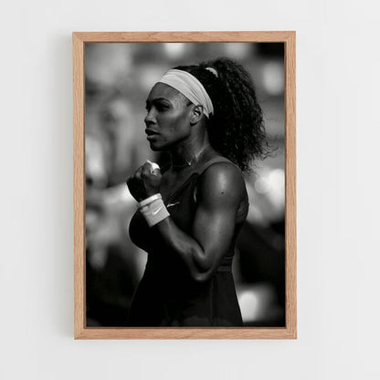 Poster Serena Williams Schwarz und Weiß