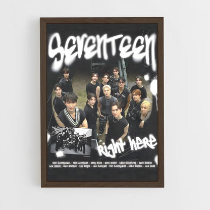 seventeen-4 cadre Bois foncé