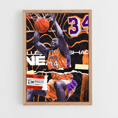 shaquille-oneal-6 cadre Bois clair