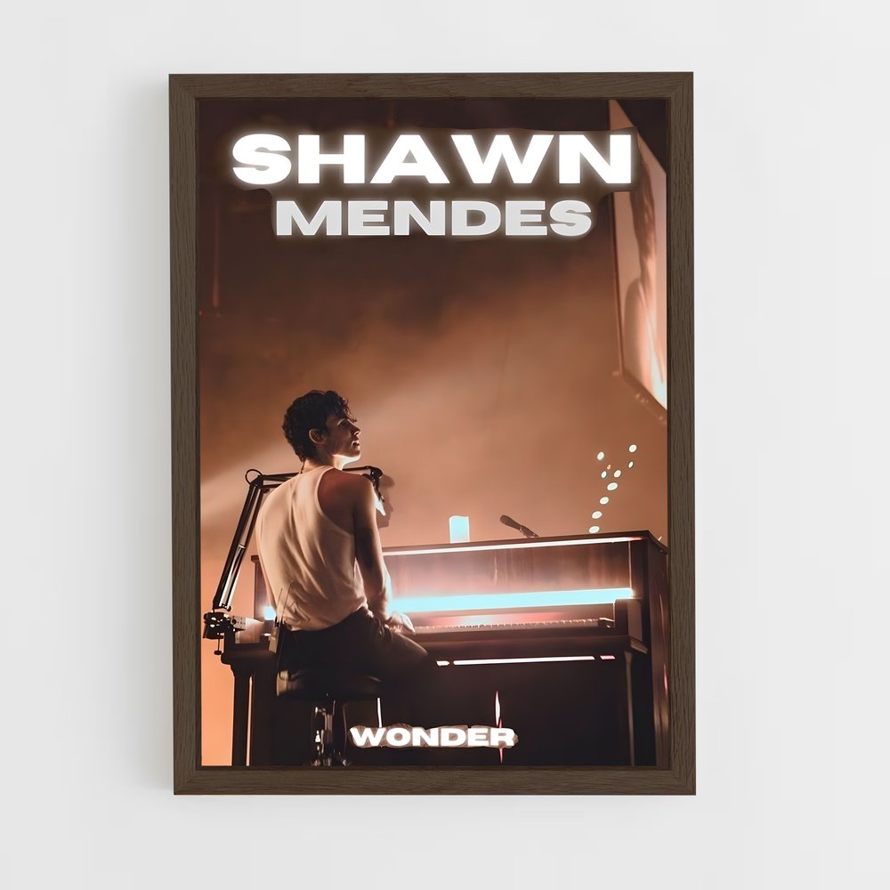 shawn-mendes-2 cadre Bois foncé
