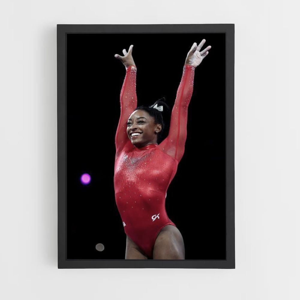 Poster Simone Biles Red