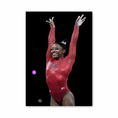 Poster Simone Biles Red