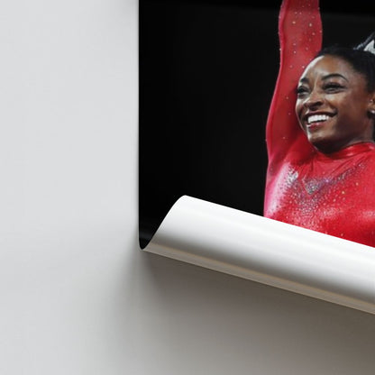 Poster Simone Biles Red