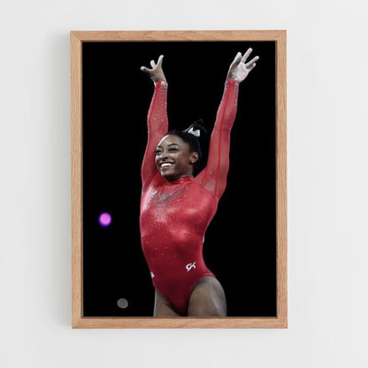 Poster Simone Biles Red