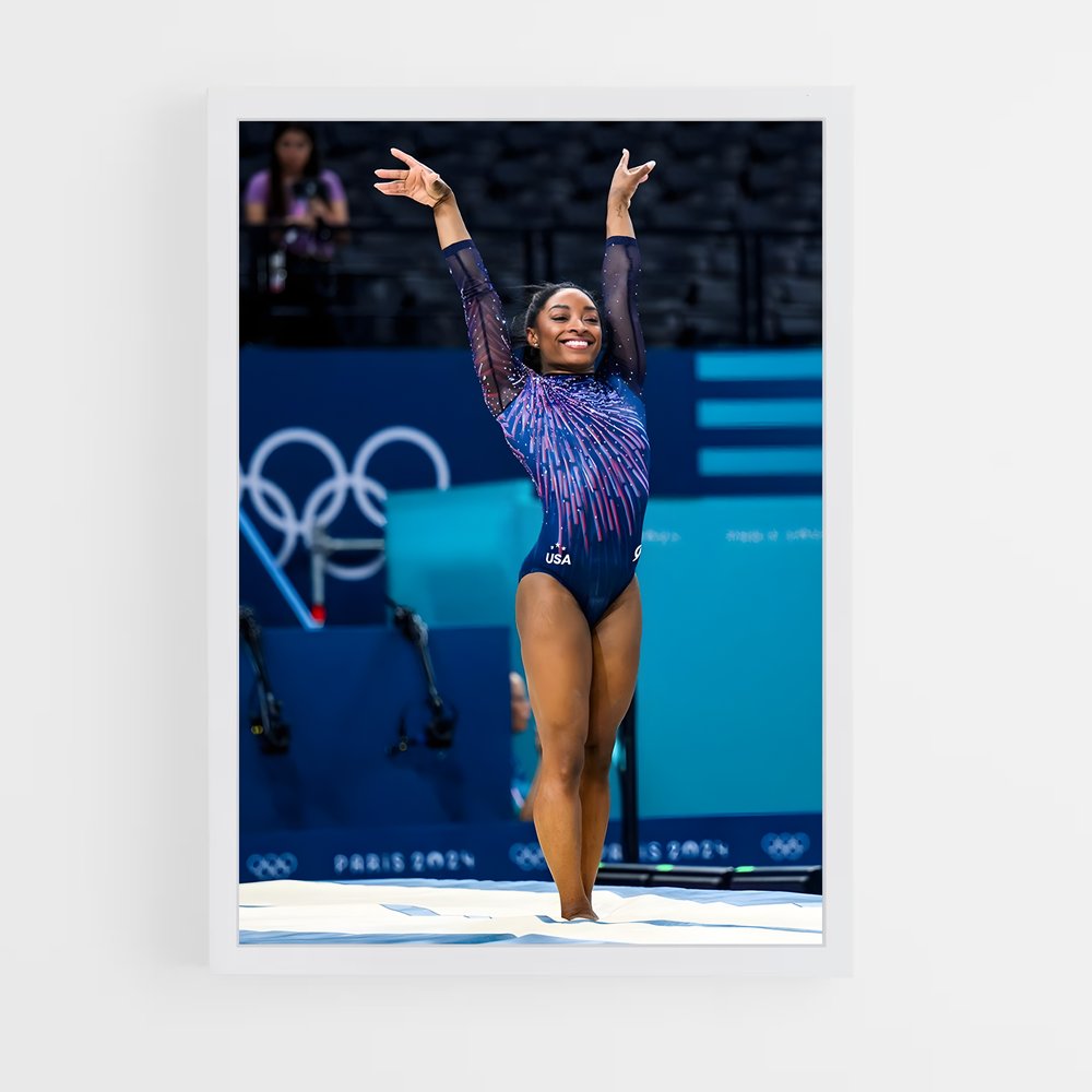 simone-biles-5 cadre Blanc