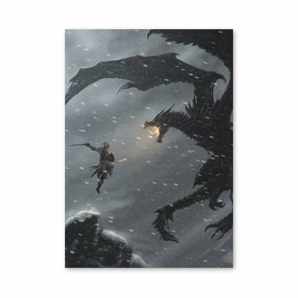 Poster Dragon Combat Skyrim