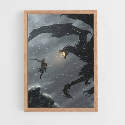 Poster Drachenkampf Skyrim