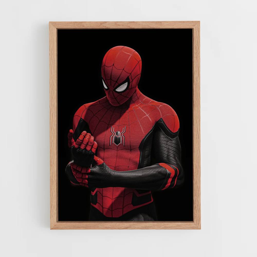 Poster Spiderman Schwarz und Rot