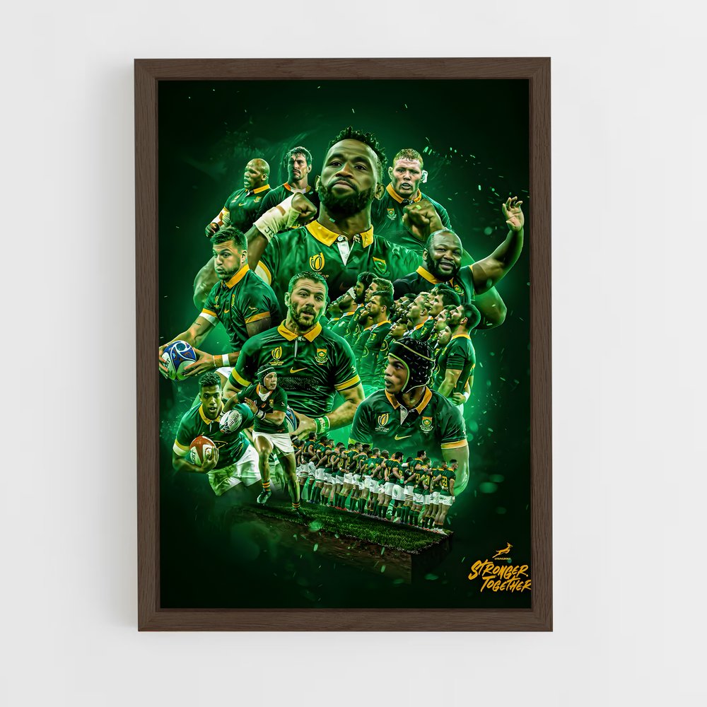 springboks-18 cadre Bois foncé