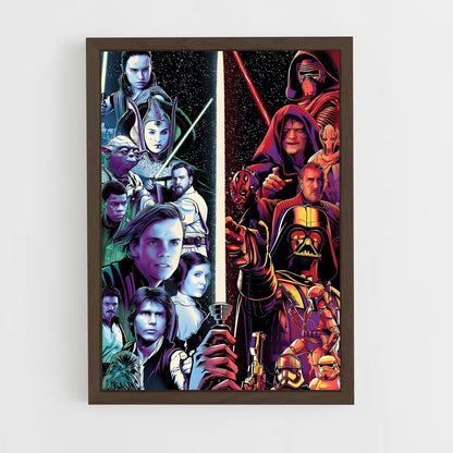 star-wars-15 cadre Bois foncé