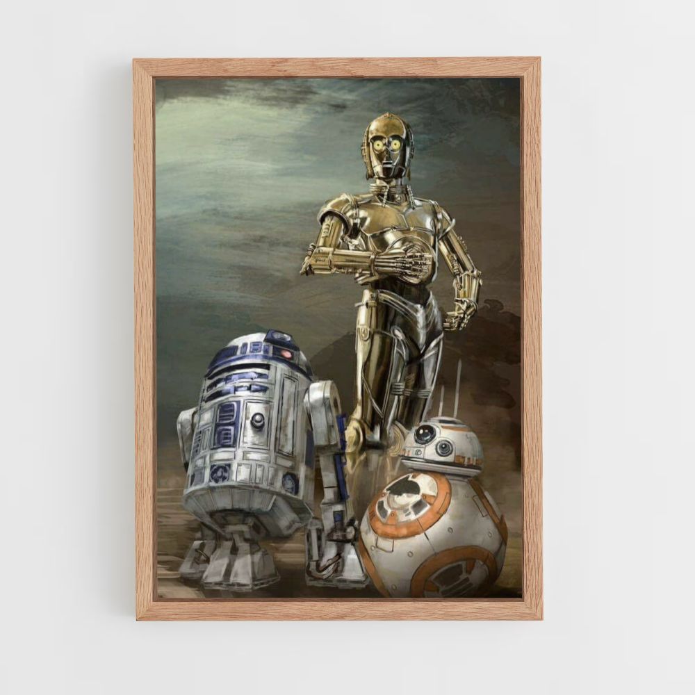 Poster R2D2 C3PO BB8