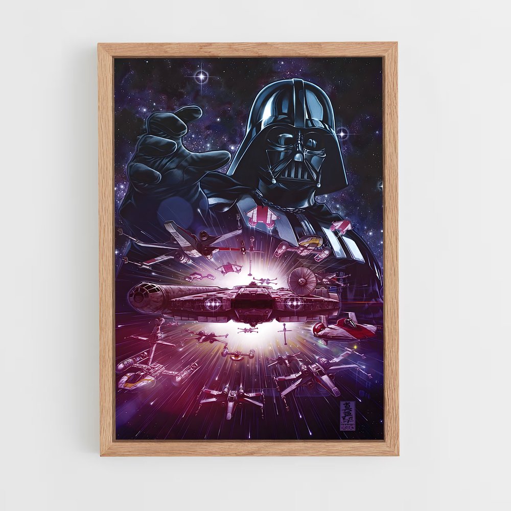 star-wars-22 cadre Bois clair
