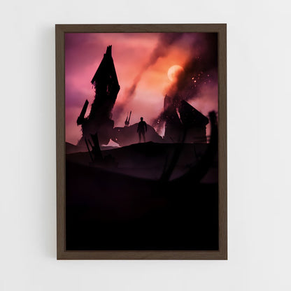 star-wars-33 cadre Bois foncé