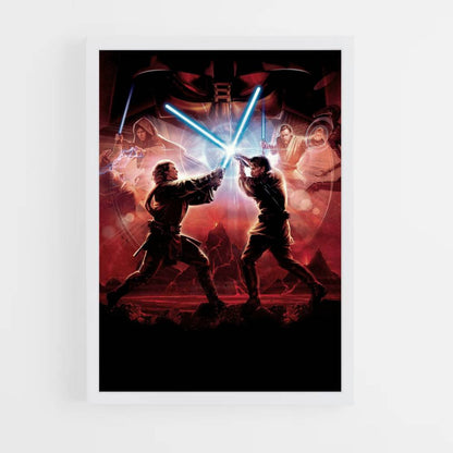 Poster Anakin Obiwan Kampf