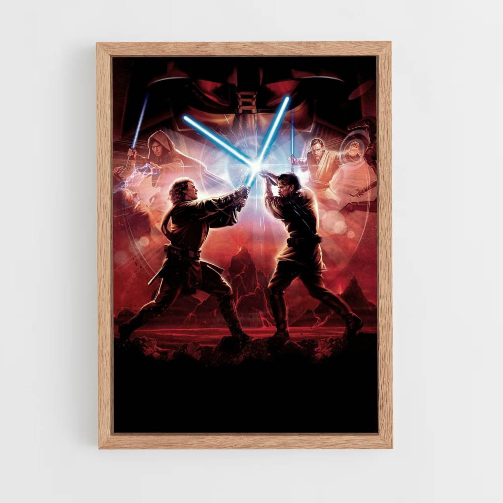 Poster Anakin Obiwan Kampf