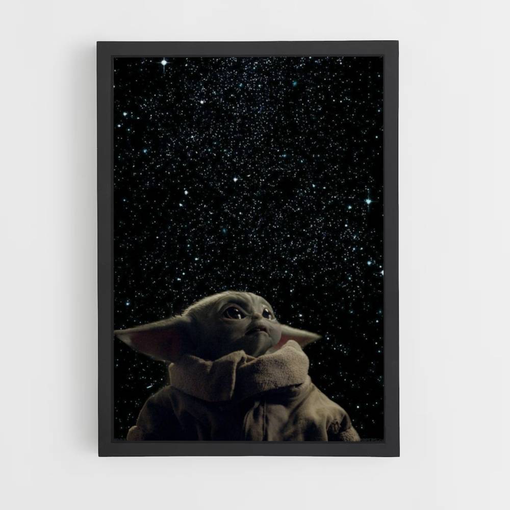 Baby Yoda Weltraumposter