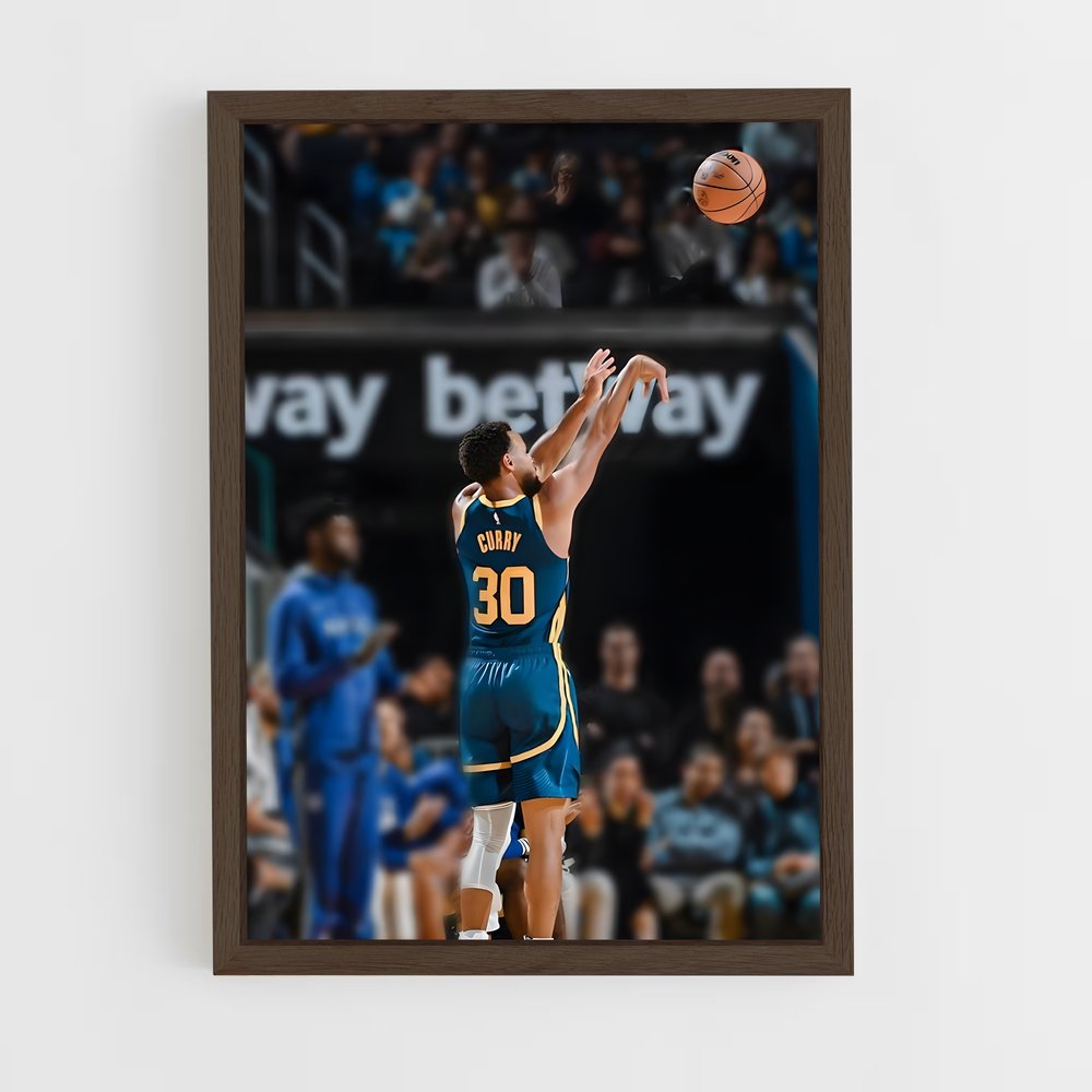 stephen-curry-4 cadre Bois foncé
