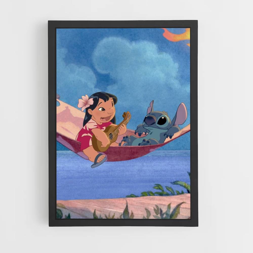 Poster Lilo Stitch Hängematte