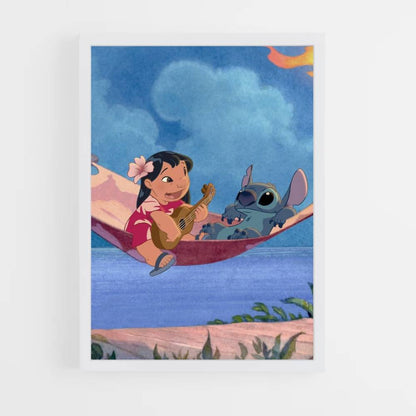 Poster Lilo Stitch Hängematte