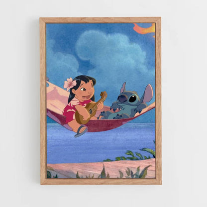 Poster Lilo Stitch Hängematte