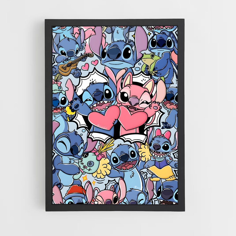 stitch-4 cadre Noir