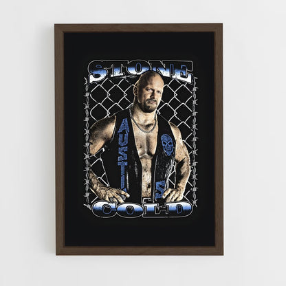 stone-cold-6 cadre Bois foncé